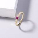 red gemstone zircon simple ring wholesale jewelry Nihaojewelry NHDB398367picture11