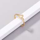 heartshaped simple inlaid zircon ring wholesale jewelry Nihaojewelrypicture11