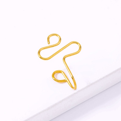wholesale irregular U-shaped stainless steel nose ring nihaojewelry  NHDB398385's discount tags