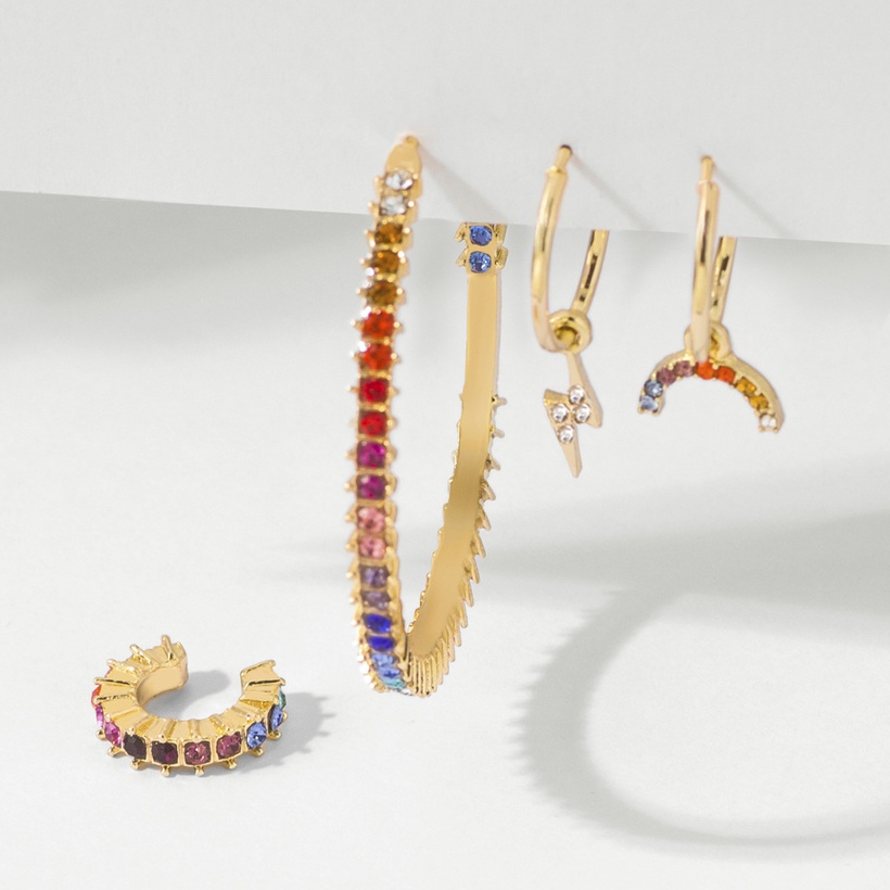Bijoux Fantaisie Boucles Doreilles | Wholesale Nouveaux Clips D39oreille En Alliage De Diamant De Couleur De Mode Nihaojewelry - CL94955