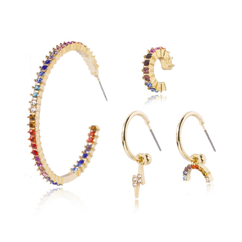 Bijoux Fantaisie Boucles Doreilles | Wholesale Nouveaux Clips D39oreille En Alliage De Diamant De Couleur De Mode Nihaojewelry - CL94955