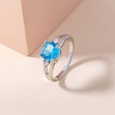 European and American Foreign Trade CrossBorder Fashion Deep Sea Blue Gem MicroInlaid Zircon Ring Female Ring Ornamentpicture9