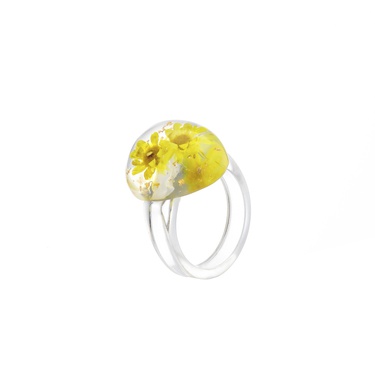 jewelry transparent color flower ring—3