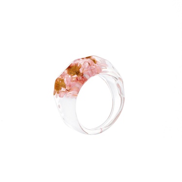 jewelry transparent color flower ring—4