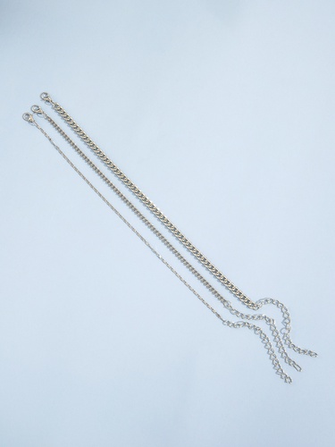 jewelry simple thick chain anklet three-piece set—6