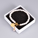 S22 Japanese and Korean Temperamental Fu Character Round Brand Shell Pearl and Pearl Bracelet Trendy Female Slingshot Buckle Blessing Card Hand Jewelrypicture11