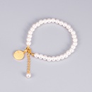 S22 Japanese and Korean Temperamental Fu Character Round Brand Shell Pearl and Pearl Bracelet Trendy Female Slingshot Buckle Blessing Card Hand Jewelrypicture15