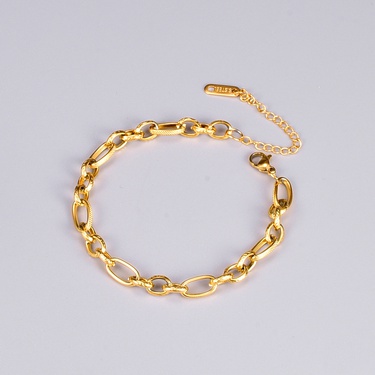 titanium steel simple irregular texture bracelet  jewelry—1