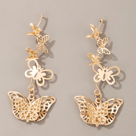 Großhandel Mode Schmetterling Legierung lange Ohrringe Nihaojewelry's discount tags