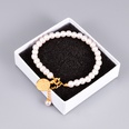 S22 Japanese and Korean Temperamental Fu Character Round Brand Shell Pearl and Pearl Bracelet Trendy Female Slingshot Buckle Blessing Card Hand Jewelrypicture16