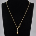 Fashion Korea Metal Ball Tassel Round Bead Chain Titanium Necklace Wholesale Nihaojewelrypicture13