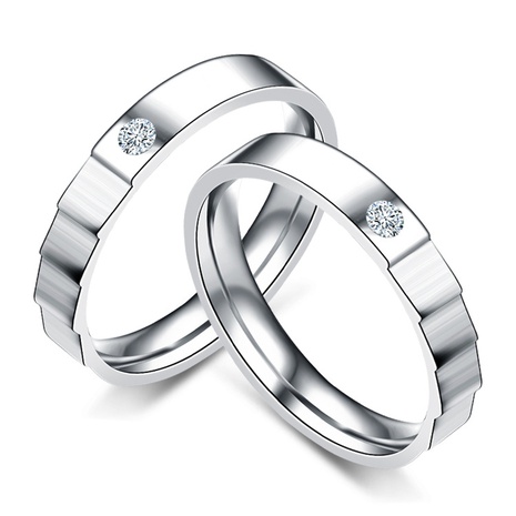 Japanische und koreanische Mode Titan Stahl Diamant Ring Persönlichkeit kreative Edelstahl Paar Diamant Ring Frauen europäischen und amerikanischen Schmuck Großhandel's discount tags