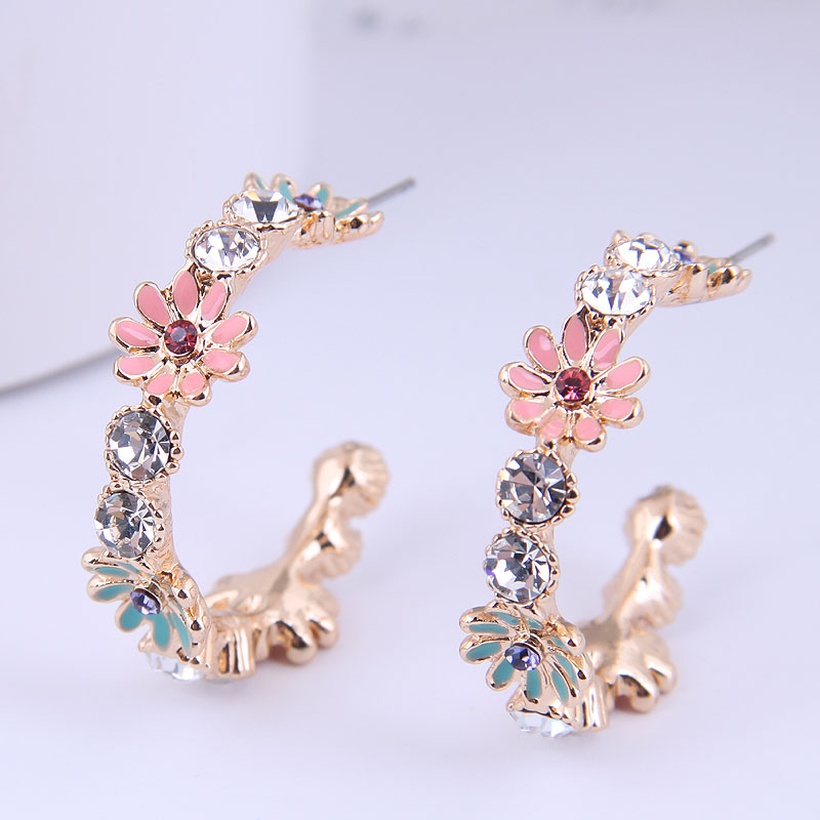 Bijoux Fantaisie Boucles Doreilles | Wholesale Boucles D39oreilles Diamant Flash Chrysanthme En Mtal De Mode Corenne Nihaojewelry - YU29892