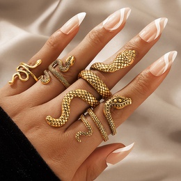 wholesale Bohemian creative oil dripping snakeshaped ring set Nihaojewelrypicture10