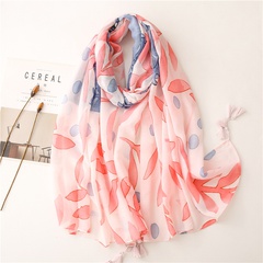 printed korean style thin cotton linen gauze scarf wholesale nihaojewelry