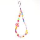 acrylic crystal beads smiley face letter short mobile phone lanyard wholesale Nihaojewelrypicture12