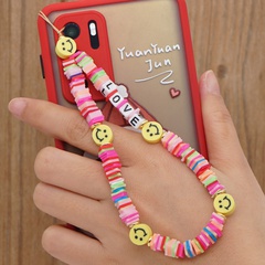 smiley face letter short mobile phone lanyard wholesale Nihaojewelry