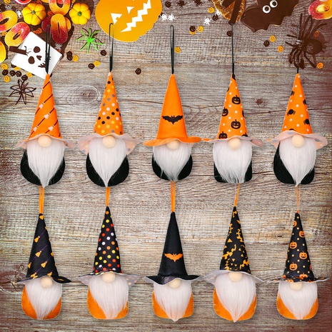wholesale neue Halloween-Dekoration kleiner Anhänger Halloween gesichtslose Puppe Nihaojewelry's discount tags