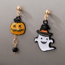 Wholesale Halloween Cute Pumpkin Ghost Bat Spider Wizard Hat Earring Nihaojewelrypicture17