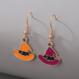 Wholesale Halloween Cute Pumpkin Ghost Bat Spider Wizard Hat Earring Nihaojewelrypicture22