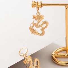 wholesale vintage ethnic golden flying dragon earrings Nihaojewelry