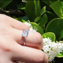 fashion creative double heart diamond adjustable ring wholesale nihaojewelry NHDB399985picture15