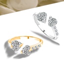 fashion creative double heart diamond adjustable ring wholesale nihaojewelry NHDB399985picture17