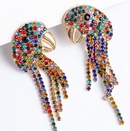 new vintage color diamond animal parrot tassel earrings wholesale nihaojewelrypicture17