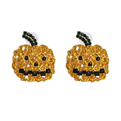 horror Halloween orange pumpkin ghost combination earrings wholesale nihaojewelry
