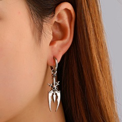 wholesale retro skull pendent alloy earrings Nihaojewelry