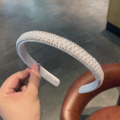 wholesale new Korean pearl wide lace headband Nihaojewelry