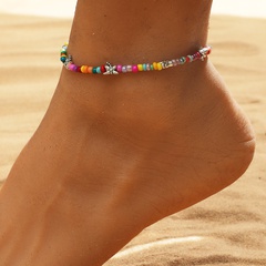wholesale jewelry bohemian color beaded butterfly anklet nihaojewelry