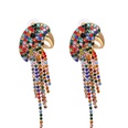 new vintage color diamond animal parrot tassel earrings wholesale nihaojewelrypicture22