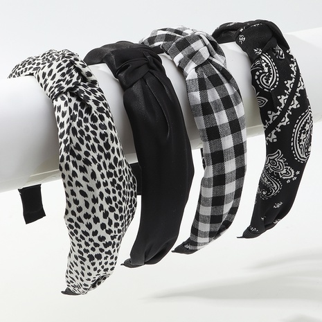 Leopard check pattern headband wholesale Nihaojewelry's discount tags