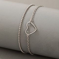 wholesale Korean style cute peach heart pendant bracelet set Nihaojewelry