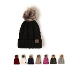 korean style warm leather label fur ball knitted hat wholesale Nihaojewelrypicture28