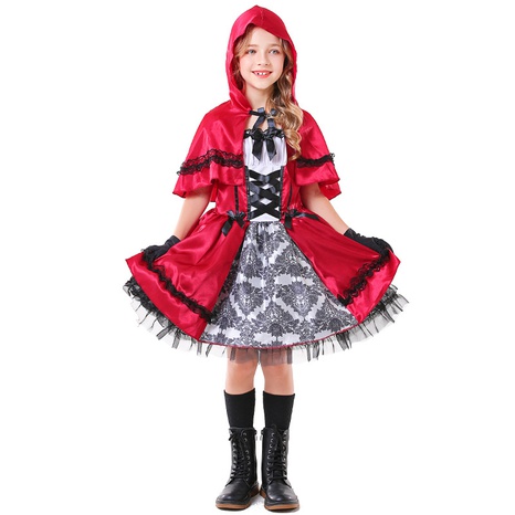 Fashion Children's Little Red Riding Hood Cosplay Clothes Halloween Costumes Wholesale Nihaojewelry NHFE415678's discount tags