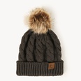 korean style warm leather label fur ball knitted hat wholesale Nihaojewelrypicture33