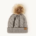 korean style warm leather label fur ball knitted hat wholesale Nihaojewelrypicture34
