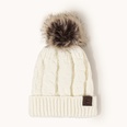korean style warm leather label fur ball knitted hat wholesale Nihaojewelrypicture36