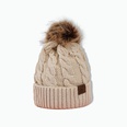 korean style warm leather label fur ball knitted hat wholesale Nihaojewelrypicture41