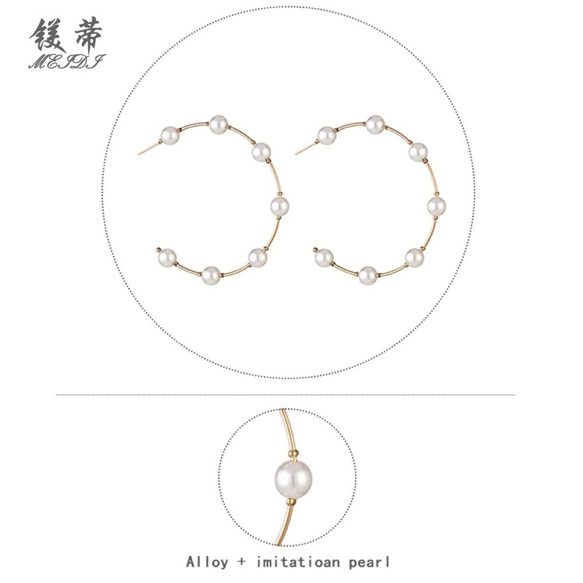 Bijoux Fantaisie Boucles Doreilles | Boucles D39oreilles En Perles En Alliage De Mode De Type C En Gros Nihaojewelry - IB23358