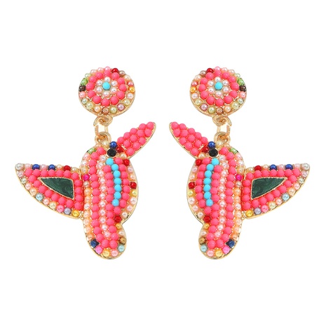 boucles d'oreilles oiseaux de perles de couleur de mode en gros Nihaojewelry's discount tags