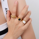 French Style Choker Inlaid White Sea Shell NonFading Ring Female Accessories Titanium Steel Plated 18 Real Gold Bracelet A255picture12