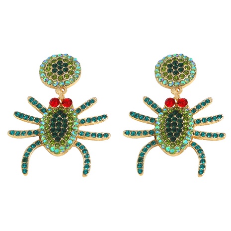 Halloween creative funny alloy diamond spider earrings wholesale Nihaojewelry's discount tags