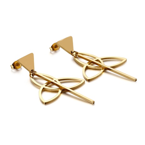Korean geometric triangle stainless steel earrings wholesale Nihaojewelry's discount tags