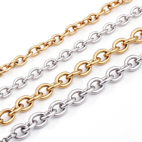 Collier de clavicule en acier inoxydable rétro O-chain en gros Nihaojewelry's discount tags