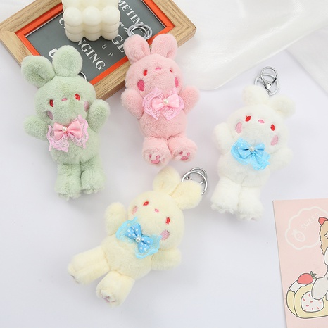 cute plush bunny doll keychain wholesale Nihaojewelry's discount tags