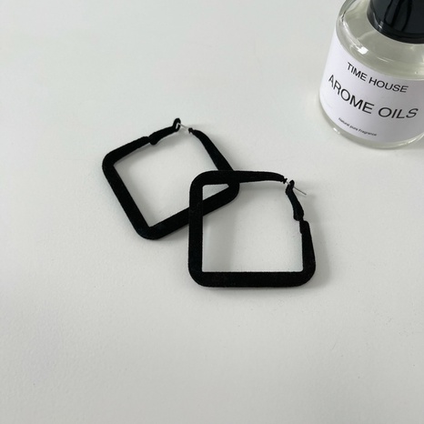 Retro Flocking Velvet Geometric Square Earrings Wholesale Nihaojewelry's discount tags