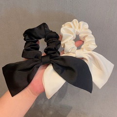 Bowknot solid color satin fabric hair scrunchies wholesale Nihaojewelry